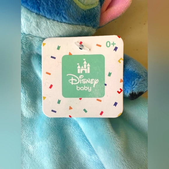 New Disney Baby Lilo & Stitch Blue Plush Security Blanket - Picture 2 of 4
